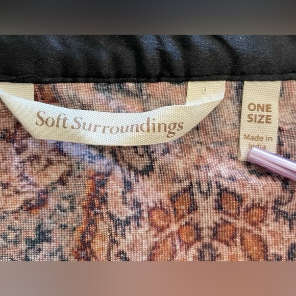 Soft Surroundings Velvet Kimono Topper Open Cardigan One‎ Size Paisley Printed - Picture 15 of 16